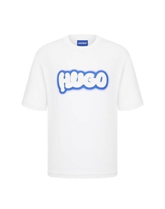 Хлопковая футболка Hugo blue