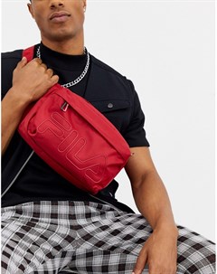 Красная сумка на пояс с логотипом Daws Fila