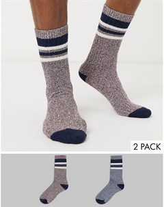 2 пары носков с полосками Burton menswear