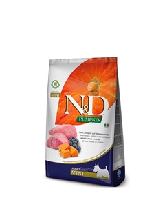 N&D Pumpkin Сухой корм для собак мелких пород, с ягненком, тыквой и черникой, 800 гр. Farmina