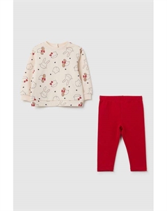 Комплект хлопковый из свитшота и легинсов Fagottino
