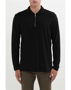 Поло хлопковое с воротником на молнии Karl lagerfeld