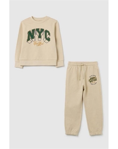 Комплект хлопковый из свитшота и брюк Ovs