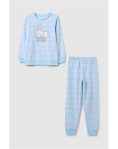 Пижама хлопковая с принтом Ovs