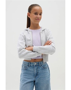 Толстовка хлопковая на с капюшоном укороченная Ovs