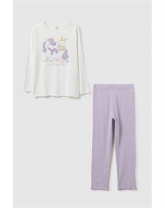 Пижама хлопковая с принтом Ovs