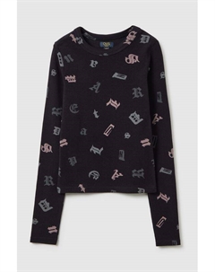 Лонгслив хлопковый с принтом Ovs