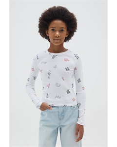 Лонгслив хлопковый с принтом Ovs