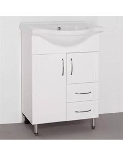 Тумба с раковиной Эко Стандарт №10/2 60 белая Style line