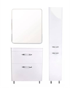 Тумба под раковину без столешницы Каре 70 напольная, Люкс Plus, белая Style line