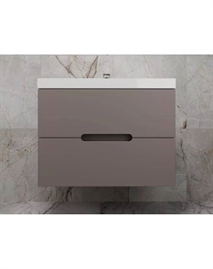 Тумба под раковину без столешницы Матис 80 подвесная, тауп темный Style line