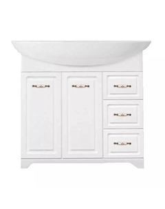 Тумба под раковину без столешницы Олеандр-2 90 Люкс, белая Style line