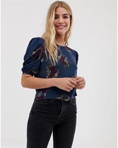 Блузка с короткими рукавами и цветочным принтом Parisian