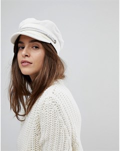 Белая вельветовая шапка Brixton