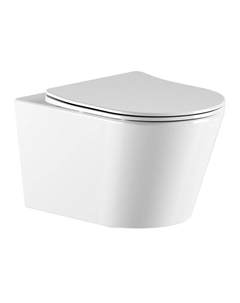 Унитаз подвесной VITARTA Dvin безободковый микролифт белый Vitarta