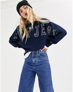 Трикотажный джемпер с логотипом Tommy jeans