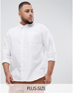 Белая оксфордская рубашка с длинными рукавами Big Badrhino