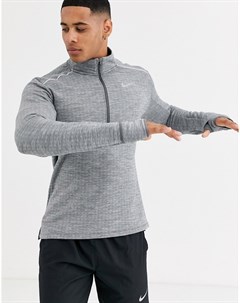 Серый свитшот с молнией Therma Sphere Element Nike running