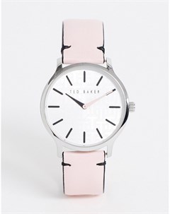 Часы с розовым кожаным браслетом Poppiey Ted baker london