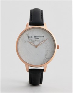 Часы с мраморным принтом на циферблате и кожаным ремешком EB812 5 Elie beaumont