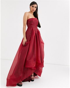 Красное пышное платье макси Bariano