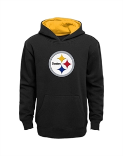 Черный пуловер с капюшоном Big Boys Pittsburgh Steelers Prime Outerstuff