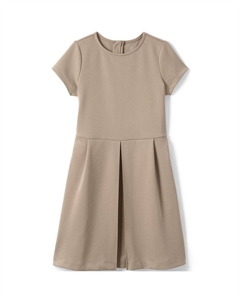 Школьная форма для девочек, платье из понте с короткими рукавами до колена Lands' end