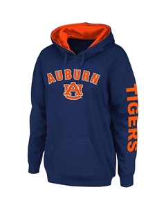 Женский темно-каштановый пуловер с капюшоном Loud and Proud Tigers, темно-синий Colosseum