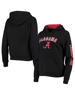 Женский черный пуловер с капюшоном Alabama Crimson Tide Loud and Proud, черный Colosseum