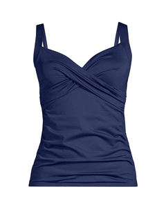 Женский купальник-танкини на косточках с чашкой DDD и V-образным вырезом, регулируемые бретели Lands' end