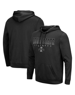 Мужская черная толстовка с капюшоном iowa state cyclones blackout 3.0 pullover, черный Colosseum