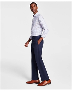 Мужские классические брюки со складками на плоской подошве спереди Michael kors