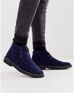 Темно синие замшевые ботинки чукка Тalan Polo ralph lauren