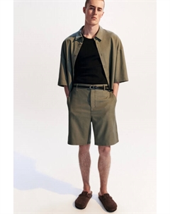 Шорты льняные с резинкой на поясе Befree