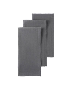 Набор из 3 льняных полотенец Graphite 21maison