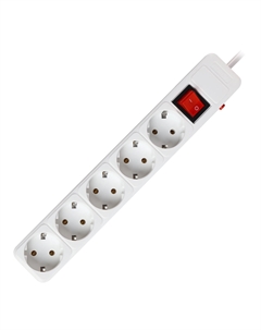 Сетевой фильтр SBSP-5-30-W, 5-розеток, 3 м, белый (SBSP-5-30-W) Smartbuy
