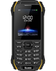 Мобильный телефон Olmio X05 2.4", 320x240 TN, BT Cam, 2-Sim, 1700mAh, черный/желтый