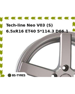 Колесный диск Tech Line Tech-line Neo V03 (S) 6.5xR16 ET40 5*114.3 D66.1 Tech line