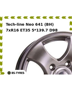 Колесный диск Tech Line Tech-line Neo 641 (BH) 7xR16 ET35 5*139.7 D98 Tech line