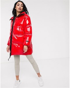 Красная дутая oversize куртка Juicy couture