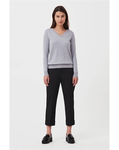 Базовый женский пуловер прямого силуэта с шерстью Finn flare