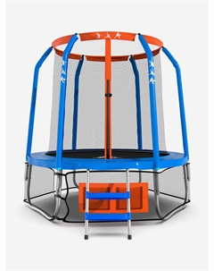 Батут JUMP BASKET 6ft внутренняя сетка, лестница (183cм), Синий Dfc