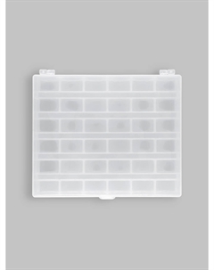 Органайзер для ниток, на 36 шпулек, 14.5×12×2.5 см, прозрачный Арт узор