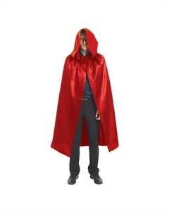 Карнавальный плащ с капюшоном, длина 120 см, красный Страна карнавалия