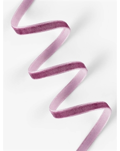 Лента бархатная, 6 мм, 18±1 м, сиреневая №199 Арт узор