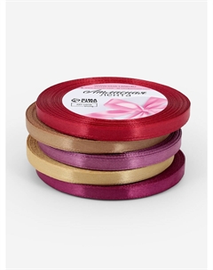 Атласная лента, набор 5 шт. Арт узор
