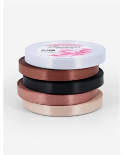 Атласная лента, набор 5 шт. Арт узор