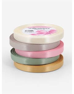 Атласная лента, набор 5 шт. Арт узор