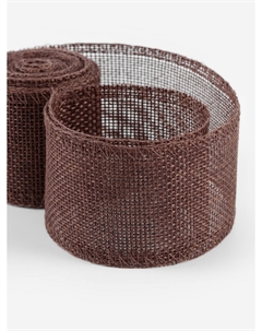 Лента текстильная, 50 мм, 4.5±0.5 м, коричневая Арт узор