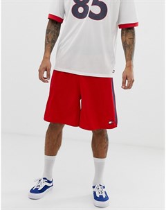 Красные баскетбольные шорты с кантом сбоку Tommy sport